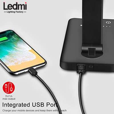 Wireless Charging Table LED Lamp hot sell USB Rechargeable Desk Lamp Support Auto Timer 5 Brightness Adjustable Student Lamp