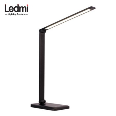 factory led eye-protection table lamp Qi Wireless charging 5w folding touch led desk lamp Dimming With USB port